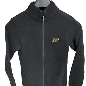 Purdue Boilermakers Full Zip Sweatshirt Jacket Womens Size Small Black
